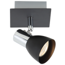 S056/1 Bright Star BLACK POLISHED CHR&BLACK SPOT 1X50W GU10 BASE 100MM