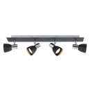 S056/4 Bright Star BLACK POLISHED CHR&BLK SPOT 4X50W GU10 BASE 70MM 560MM