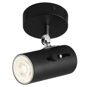 S120/1 Bright Star BLACK BLACK SPOTLIGHT 1X50W GU10 BASE 80MM