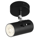 S120/1 Bright Star BLACK BLACK SPOTLIGHT 1X50W GU10 BASE 80MM