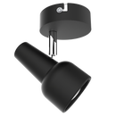S165/1 Bright Star MATT BK MATT BLK & POLISH CHR 1X50W GU10 BASE 80MM