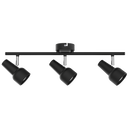 S165/3 Bright Star MATT BK MATT BLK & POLISH CHR 3X50W GU10 BASE 80MM 500
