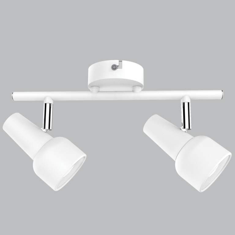 S166/2 Bright Star MATT WH MATT WH & POLISH CHR 2X50W GU10 BASE 80MM BAR300MM