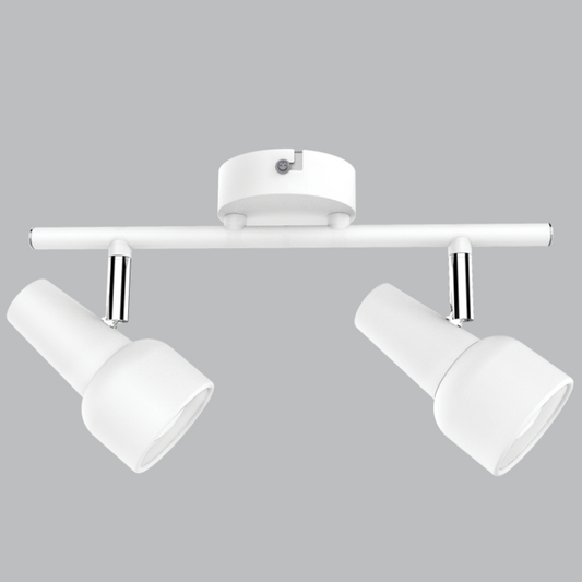 S166/2 Bright Star MATT WH MATT WH & POLISH CHR 2X50W GU10 BASE 80MM BAR300MM