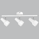 S166/3 Bright Star MATT WH MATT WH & POLISH CHR 3X50W GU10 BASE 80MM BAR500MM