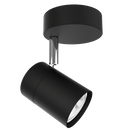 S167/1 Bright Star MATT BK MATT BLK & POLISH CHR 1X50W GU10 BASE 80MM
