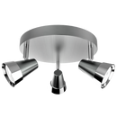 S171/3 Bright Star SATIN SATIN & POLISH CHR X50W GU10 ROUND BASE 230MM