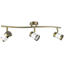 S172/3 Bright Star BRASS/WH MATT WH& SAT BRASS SPOTLIGHT 3X50W GU10 BAR 570MM
