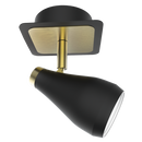 S173/1 Bright Star BK/BRASS MATT BLK&SAT BRASS SPOTLIGHT 1X50W GU10 BASE 105MM