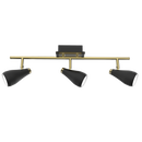 S173/3 Bright Star BK/BRASS MATT BLK&SAT BRASS SPOTLIGHT 3X50W GU10 BAR 500MM
