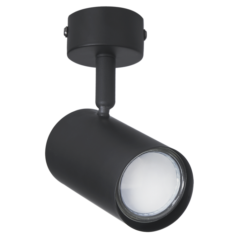 S176/1 Bright Star MATT BK MATT BLACK SPOTLIGHT GU10 BASE 55MM