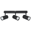 S176/3 Bright Star MATT BK MATT BLACK SPOTLIGHT 3XGU10 BASE/BAR 350X40MM