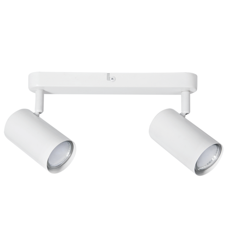 S177/2 Bright Star MATT WH MATT WHITE SPOTLIGHT 2XGU10 BASE/BAR 255X40MM