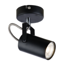 S400/1 Bright Star BLACK BLACK METAL POLISH CHR SPOT 1X50W GU10 BASE 80MM