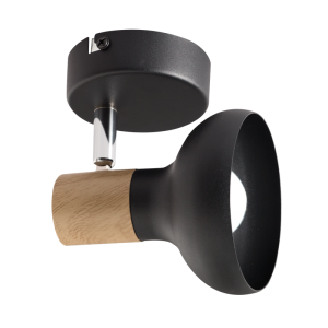 S402/1 Bright Star BLACK BLACK,WOOD,POLISH CHR SPOT 1X40WSES BASE 80MM