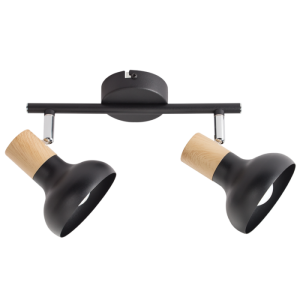 S402/2 Bright Star BLACK BLACK,WOOD,POLISH CHR SPOT 2X40WSES BAR 250MM