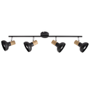 S402/4 Bright Star BLACK BLACK,WOOD,POLISH CHR SPOT 4X40WSES BAR 700MM
