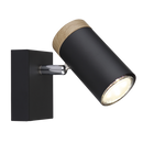 S412/1 Bright Star BLACK BLACK SPOTLIGHT WOOD FINISH 1X25W GU10 90X70MM