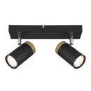 S412/2 Bright Star BLACK BLACK SPOTLIGHT WOOD FINISH 2X25W GU10 260X60MM