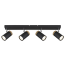 S412/4 Bright Star BLACK BLACK SPOTLIGHT WOOD FINISH 4X25W GU10 560X60MM