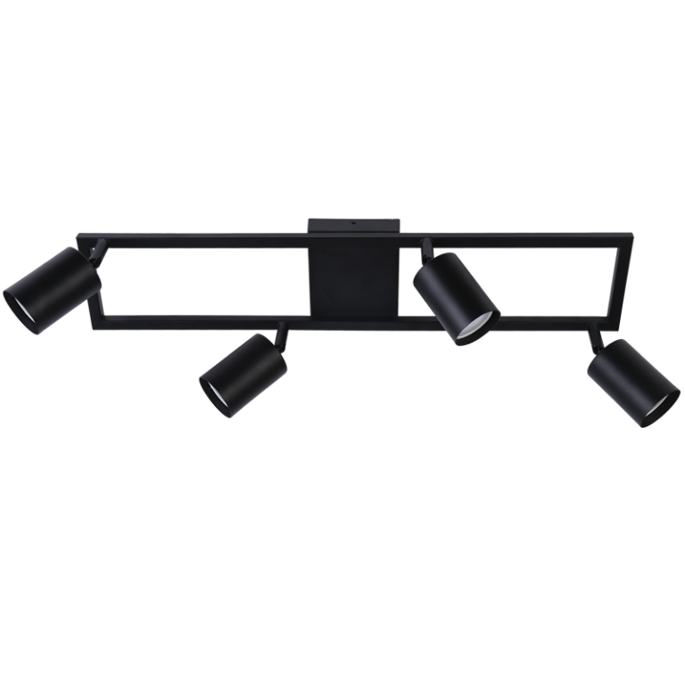 S413/4 Bright Star BLACK BLACK SPOTLIGHT 4X50W GU10 600MMX120MM