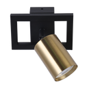S414/1 Bright Star SATIN BRASS BLACK&SATIN BRASS SPOT 1X50W GU10 130X80MM