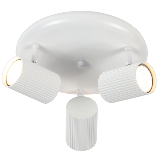S415/3 Bright Star WHITE MATT WHITE SPOT 3X50W GU10 ROUND BASE 250MM