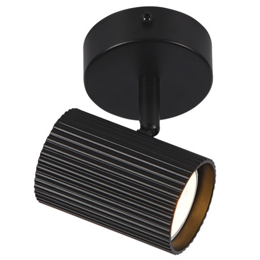 S416/1 Bright Star BLACK MATT BLACK SPOT 1X50W GU10 BASE 80MM