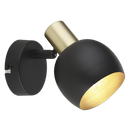 S417/1 Bright Star BK/GD BK/GD METAL SPOT 1X40W SES BASE 80MM