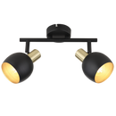 S417/2 Bright Star BK/GD BK/GD METAL SPOT 2X40W SES BASE 80MM BAR 250MM
