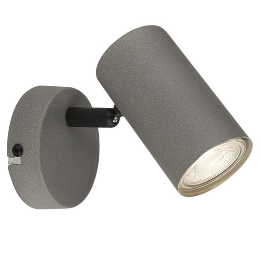 S419/1 Bright Star SANDY SANDY GREY METAL SPOT 1X50W GU10 BASE 80MM