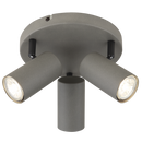 S419/3 Bright Star SANDY SANDY GREY METAL SPOT 3X50W GU10 ROUND BASE 200MM