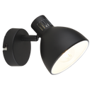 S420/1 Bright Star BLACK BLACK METAL WHITE INNER SPOT 1X40W SES BASE 80MM