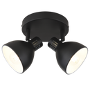 S420/2 Bright Star BLACK BLACK METAL WHITE INNER SPOT 2X40W SES BASE 150MM