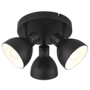 S420/3 Bright Star BLACK BLACK METAL WHITE INNER SPOT 3X40W SES BASE 190MM