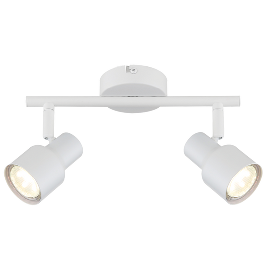 S421/2 Bright Star WHITE WHITE SPOTLIGHT 2X50W GU10 LED BAR 250MM
