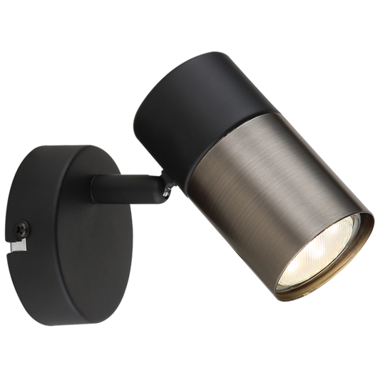 S422/1 Bright Star BLACK BLACK SPOTLIGHT 1X50W GU10 LED BASE 80MM