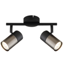 S422/2 Bright Star BLACK BLACK SPOTLIGHT 2X50W GU10 LED BAR 250MM