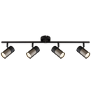 S422/4 Bright Star BLACK BLACK SPOTLIGHT 4X50W GU10 LED BAR 600MM