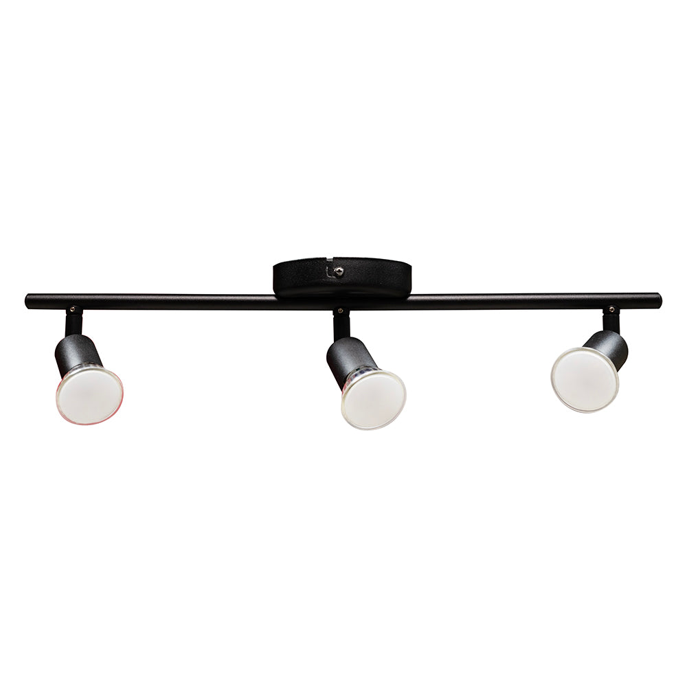 Eurolux Buzz 3-Light 2.8W GU10 LED Spotlight (Matte Black Finish) – S430B