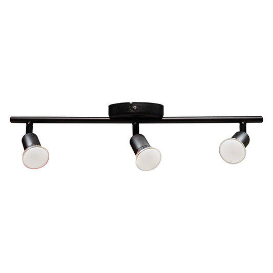 Eurolux Buzz 3-Light 2.8W GU10 LED Spotlight (Matte Black Finish) – S430B