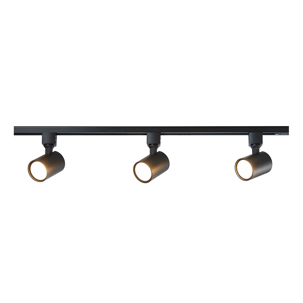 Eurolux Elos 3-Light GU10 Spotlight Track Kit (Matte Black) – S460B
