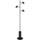 SL400 Bright Star BLACK METAL FLOOR LAMP 3 SPOTS 3XGU10 FOOT SWITCH 1550MM