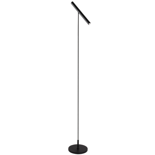 SL404 Bright Star MATT BK BLACK METAL FLOOR 7W LED FOOT SWITCH 4000K