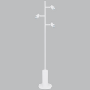 SL406 Bright Star WHITE METAL FLOOR LAMP 3 SPOTS 3XGU10 FOOT SWITCH 1550MM