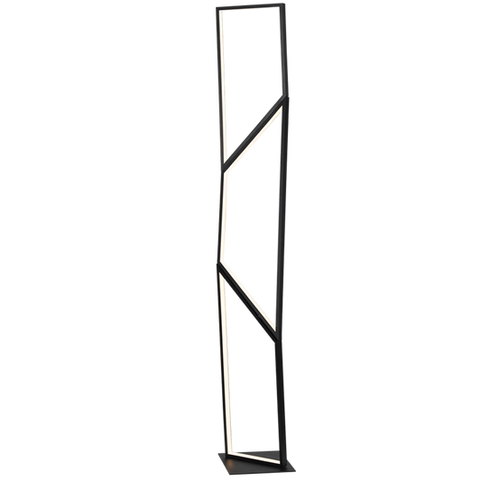SL407 Bright Star BLACK 24W LED ALU & PC FLOOR LAMP 3000K FOOT SWITCH