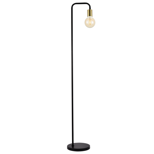 SL408 Bright Star BLACK METAL FLOOR LAMP FOOT SWITCH 1X40W ES 1500MM