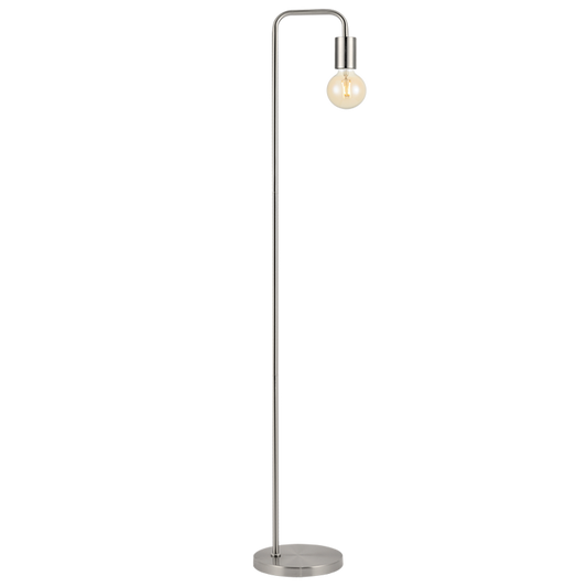 SL410 Bright Star SATIN METAL FLOOR LAMP FOOT SWITCH 1X40W ES 1500MM