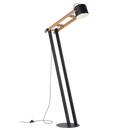 SL414 Bright Star BLACK BLACK & WOOD ADJ HEIGHT FOOT SWITCH 1X40W ES