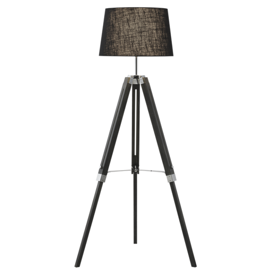 SL416 Bright Star BLACK WOOD & BLACK SHADE 1X60W ES (2 Boxes)